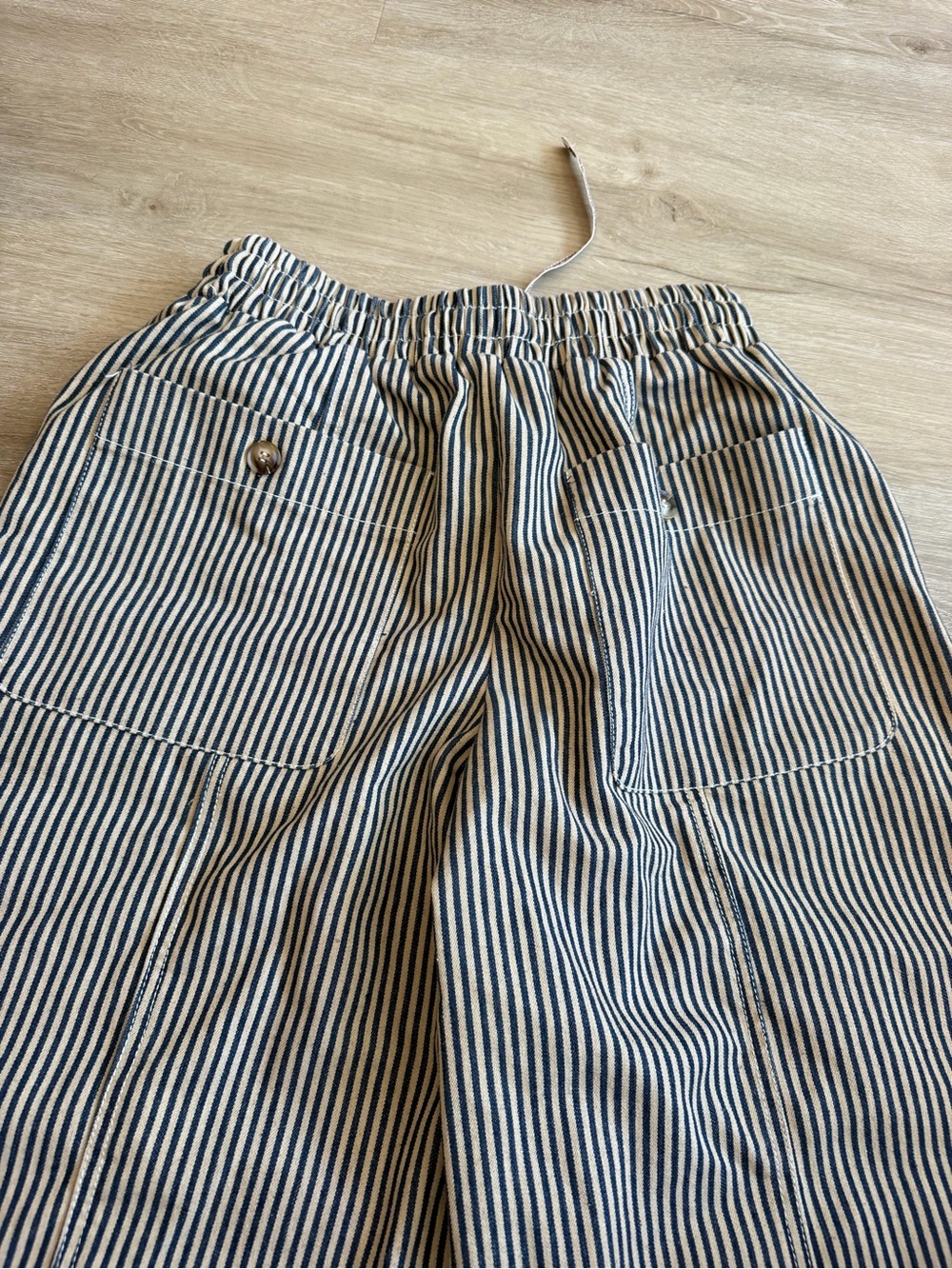 NoaBoa Restless Heart Striped Wide Leg Drawstring Boho Pants Size M - Picture 14 of 16